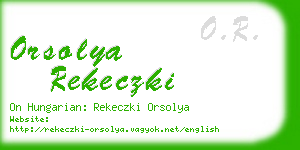 orsolya rekeczki business card